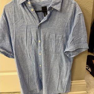H&M Light Blue Casual Button Down Shirt